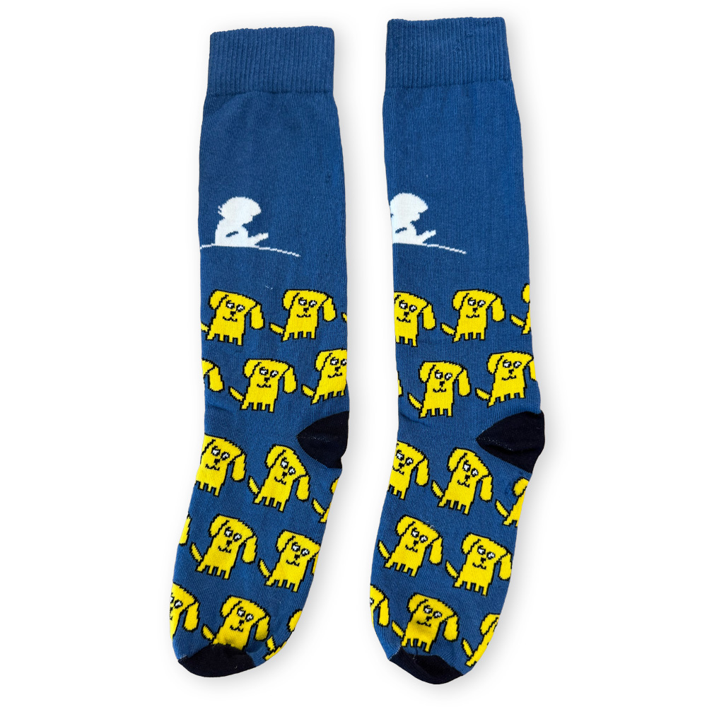 Primary image Patient Art Golden Retriever Dog (Taffy) Crew Socks &ndash; Luna